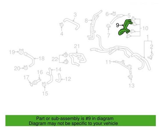 Audi VW Engine Coolant Hose 7L0815982